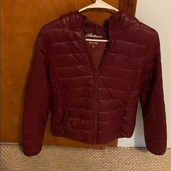 Burgundy Puffer Jacket - Picture 1 of 1